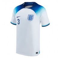 Camiseta Inglaterra Luke Shaw #3 Primera Equipación Mundial 2022 manga corta